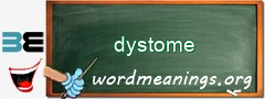 WordMeaning blackboard for dystome